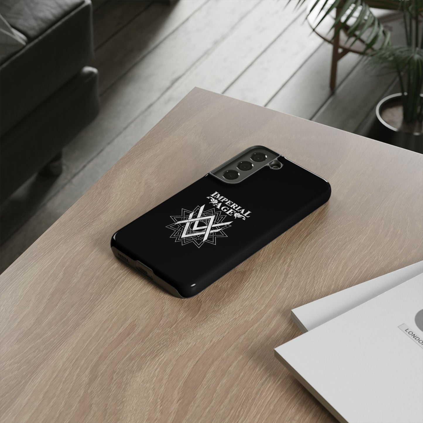 SUMMER COLLECTION - Tough Samsung Galaxy Case Black (White Print)