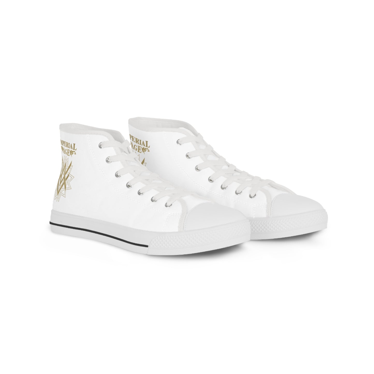 SUMMER COLLECTION - Men's Sneakers White (Gold Print)