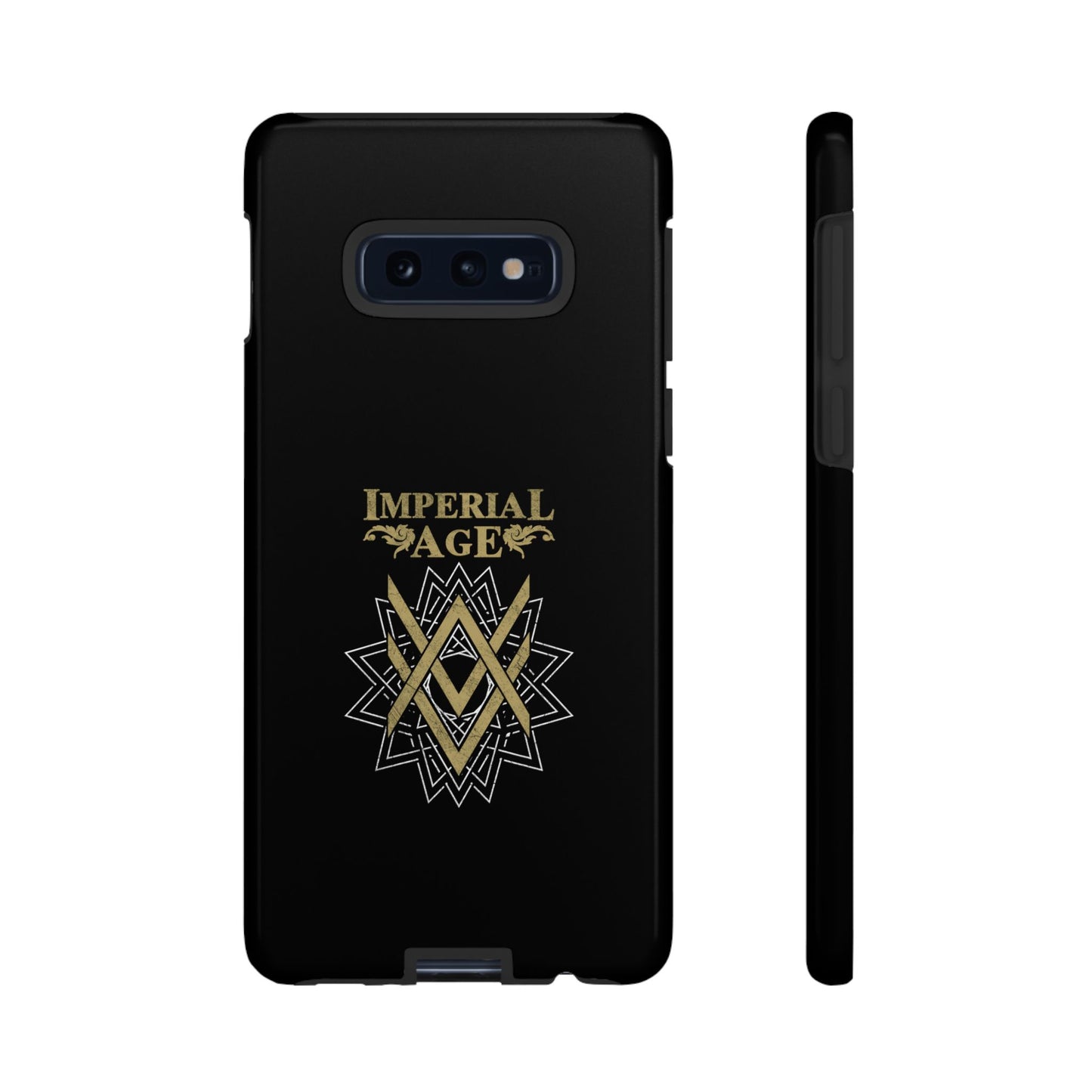 SUMMER COLLECTION - Tough Samsung Galaxy Case Black (Gold-White Print)