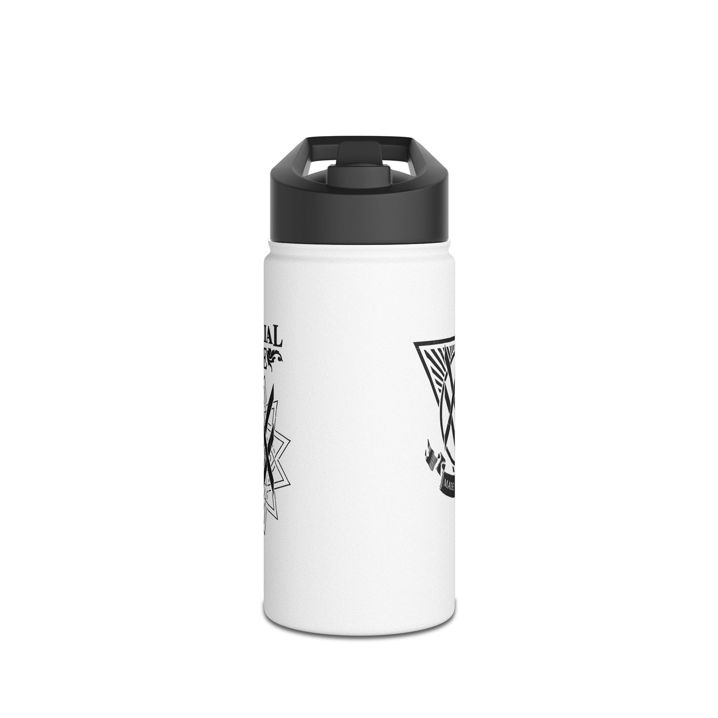 SUMMER COLLECTION - Steel Water Bottle White (BlackPrint)