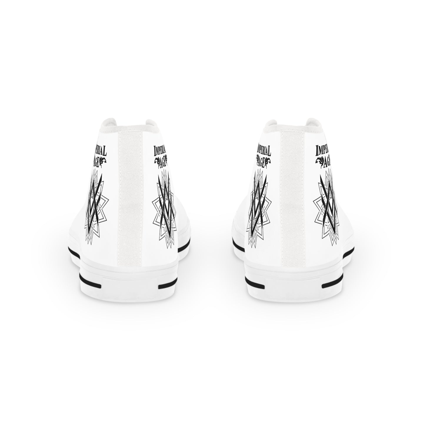 SUMMER COLLECTION - Men's Sneakers White (Black Print)