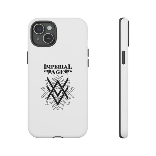 SUMMER COLLECTION - Tough iPhone Case White (Black Print)
