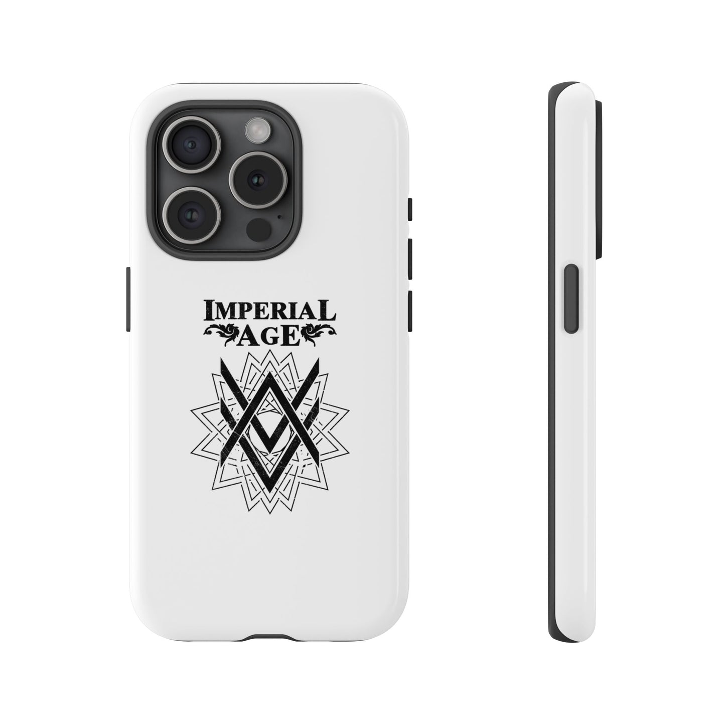 SUMMER COLLECTION - Tough iPhone Case White (Black Print)