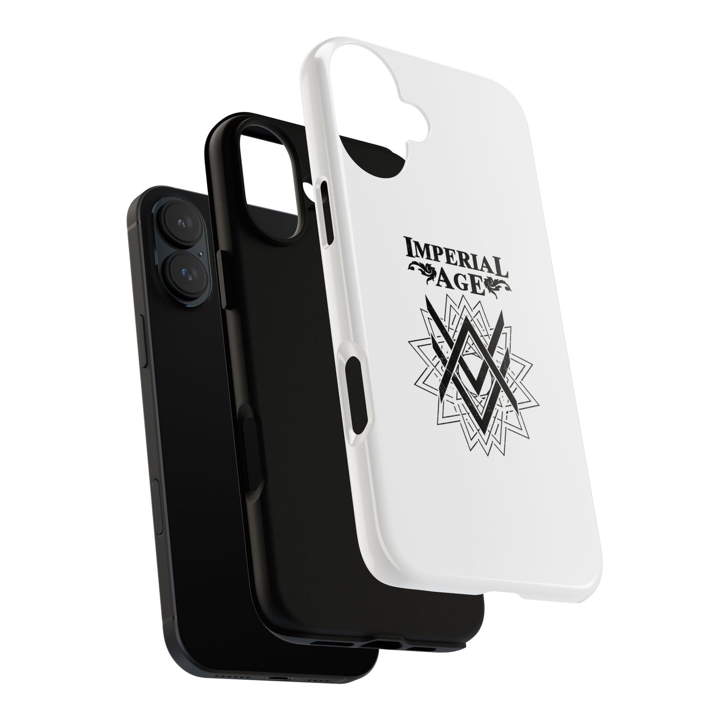 SUMMER COLLECTION - Tough iPhone Case White (Black Print)