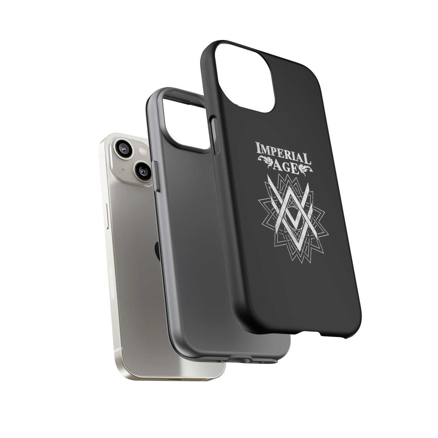 SUMMER COLLECTION - Tough iPhone Case Black (White Print)