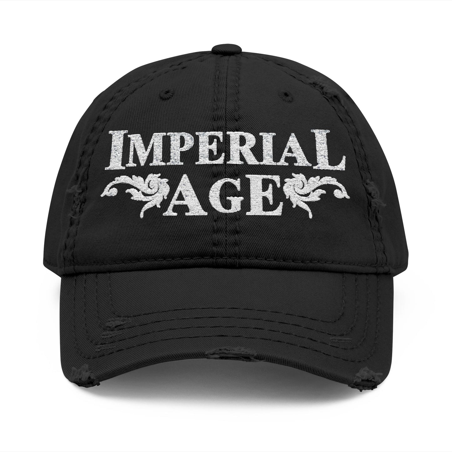 SUMMER COLLECTION - Distressed Cap (White Embroidery)