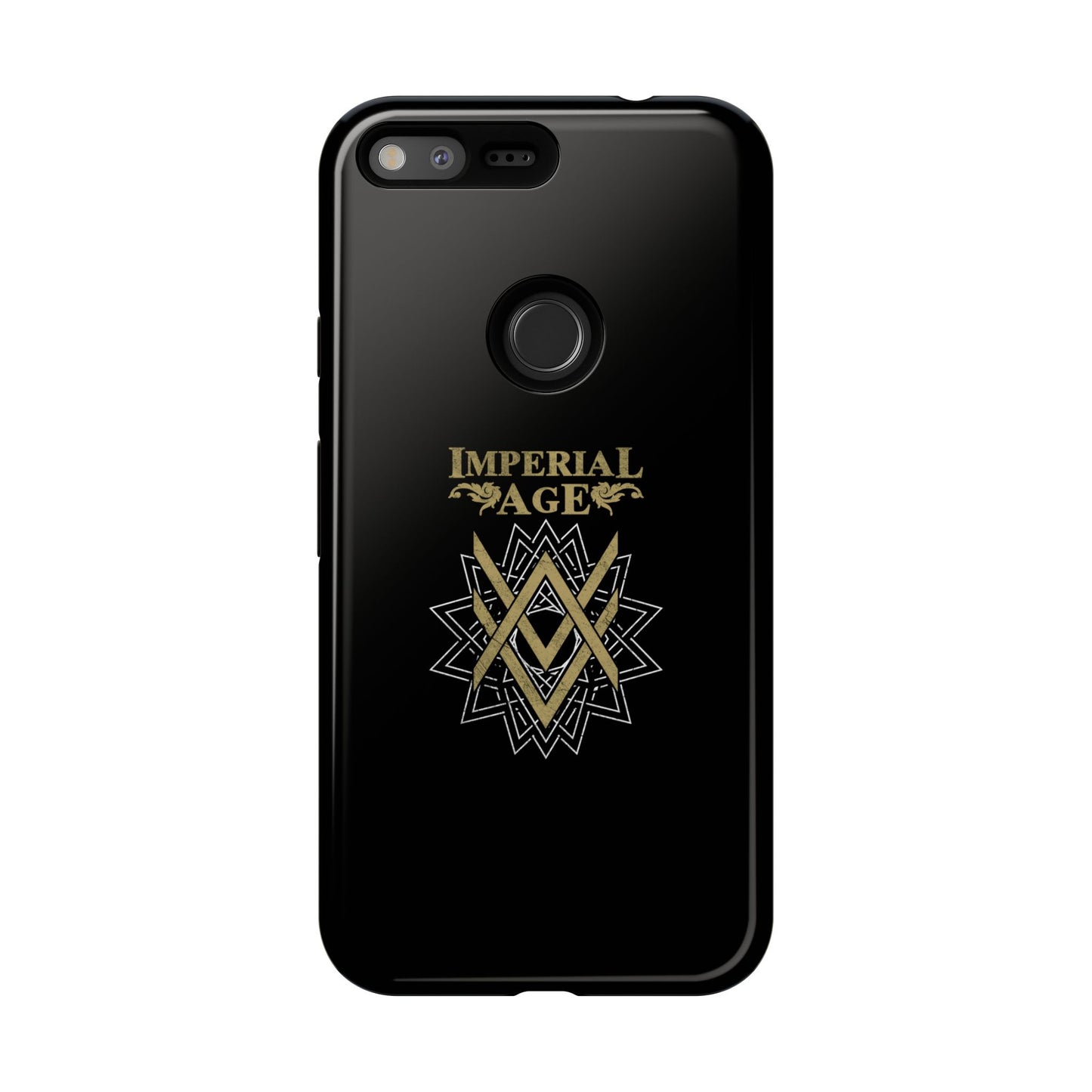 SUMMER COLLECTION - Tough Google Pixel Case Black (Gold-White Print)