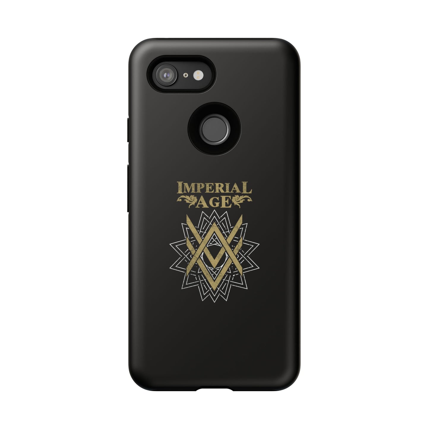 SUMMER COLLECTION - Tough Google Pixel Case Black (Gold-White Print)
