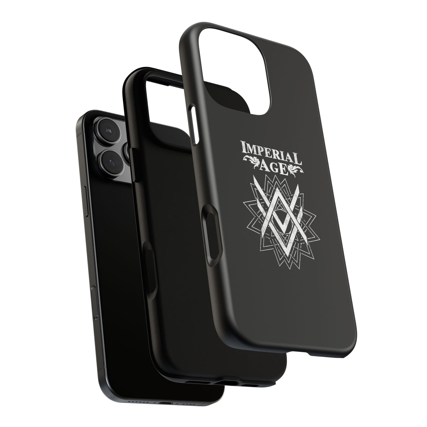 SUMMER COLLECTION - Tough iPhone Case Black (White Print)