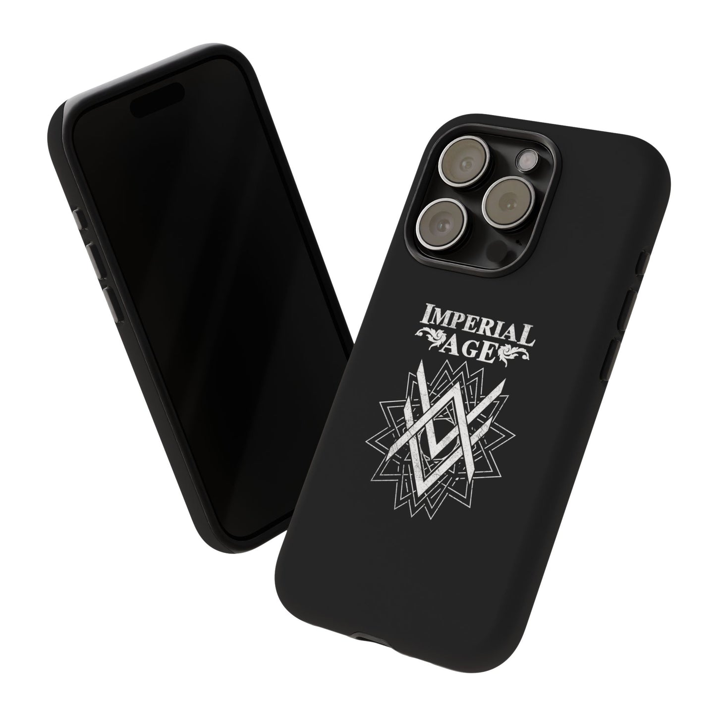 SUMMER COLLECTION - Tough iPhone Case Black (White Print)