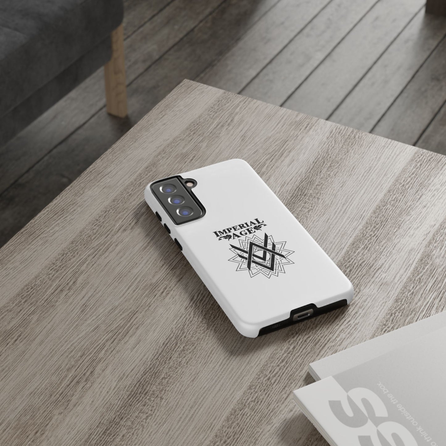 SUMMER COLLECTION - Tough Samsung Galaxy Case White (Black Print)