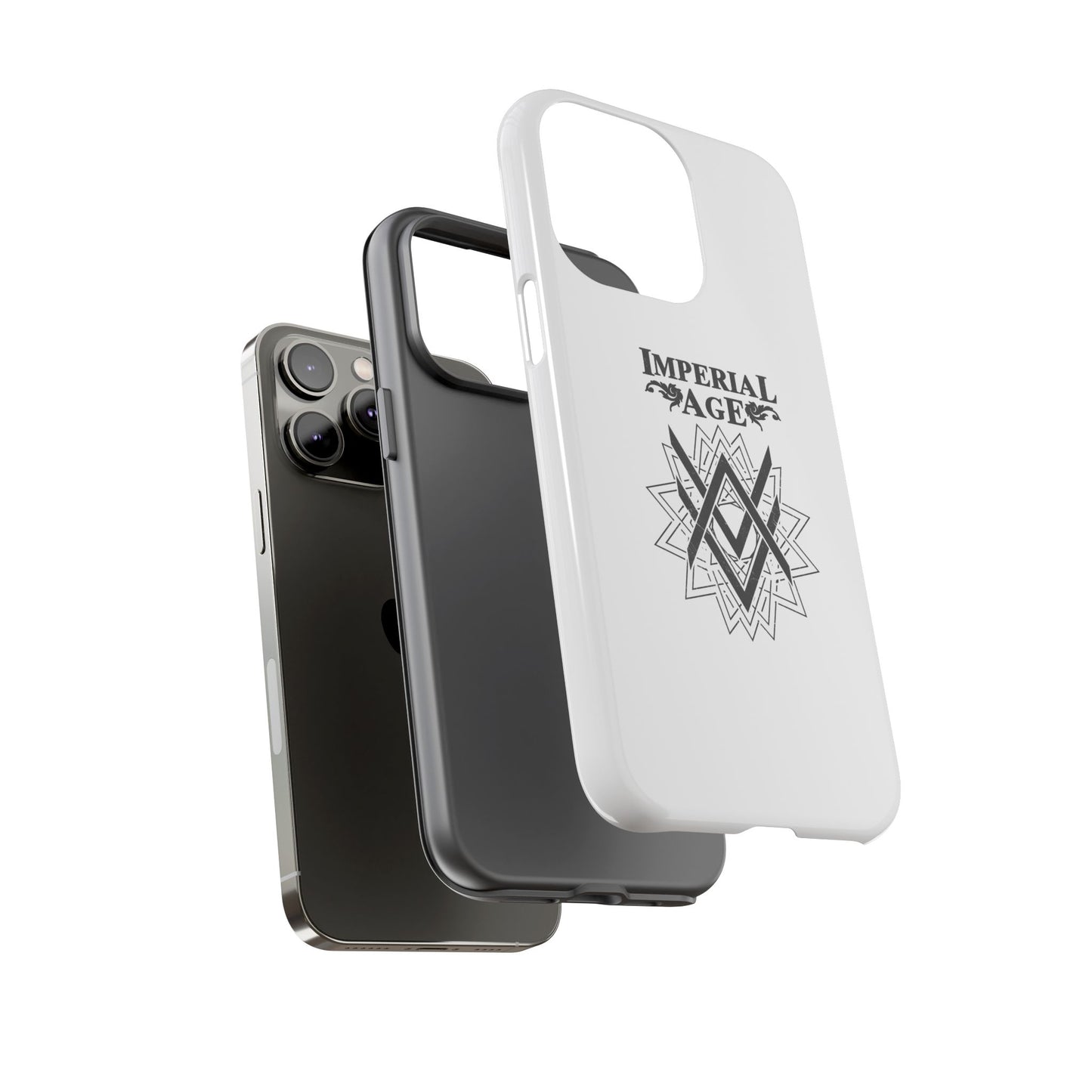 SUMMER COLLECTION - Tough iPhone Case White (Black Print)
