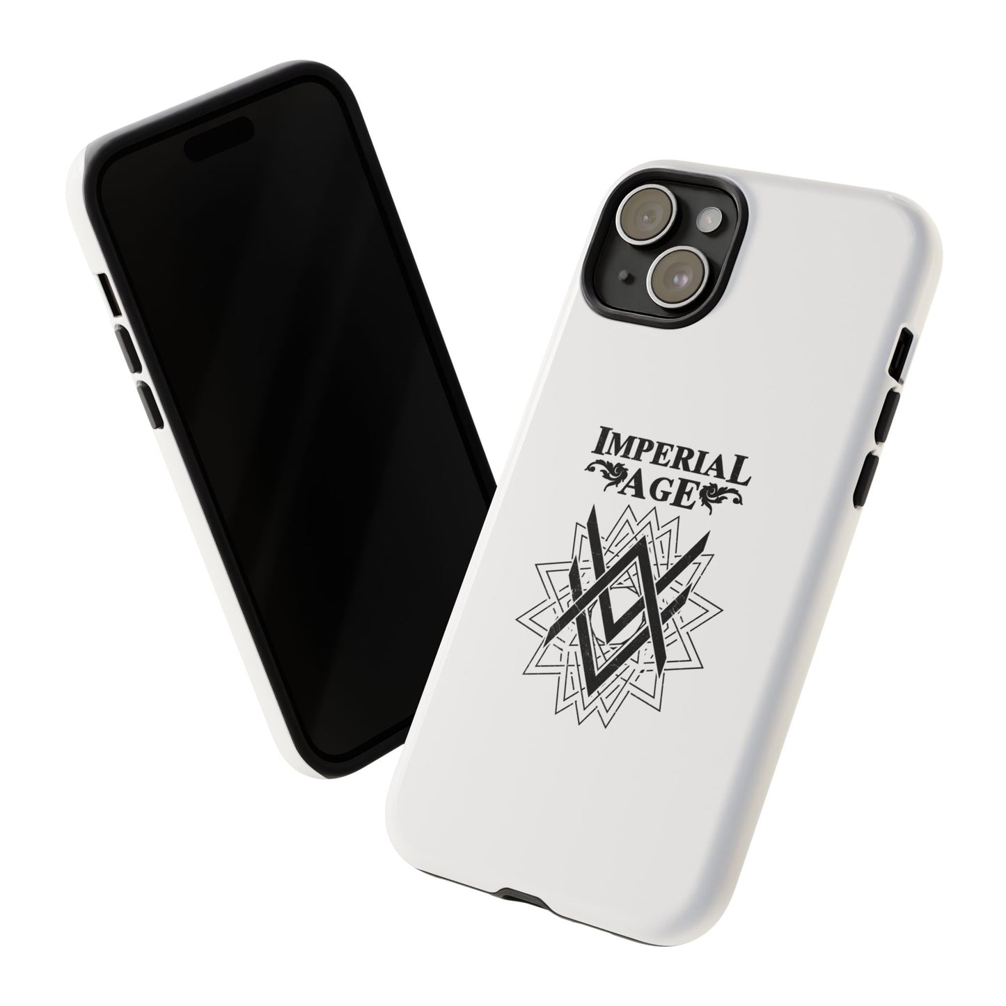SUMMER COLLECTION - Tough iPhone Case White (Black Print)