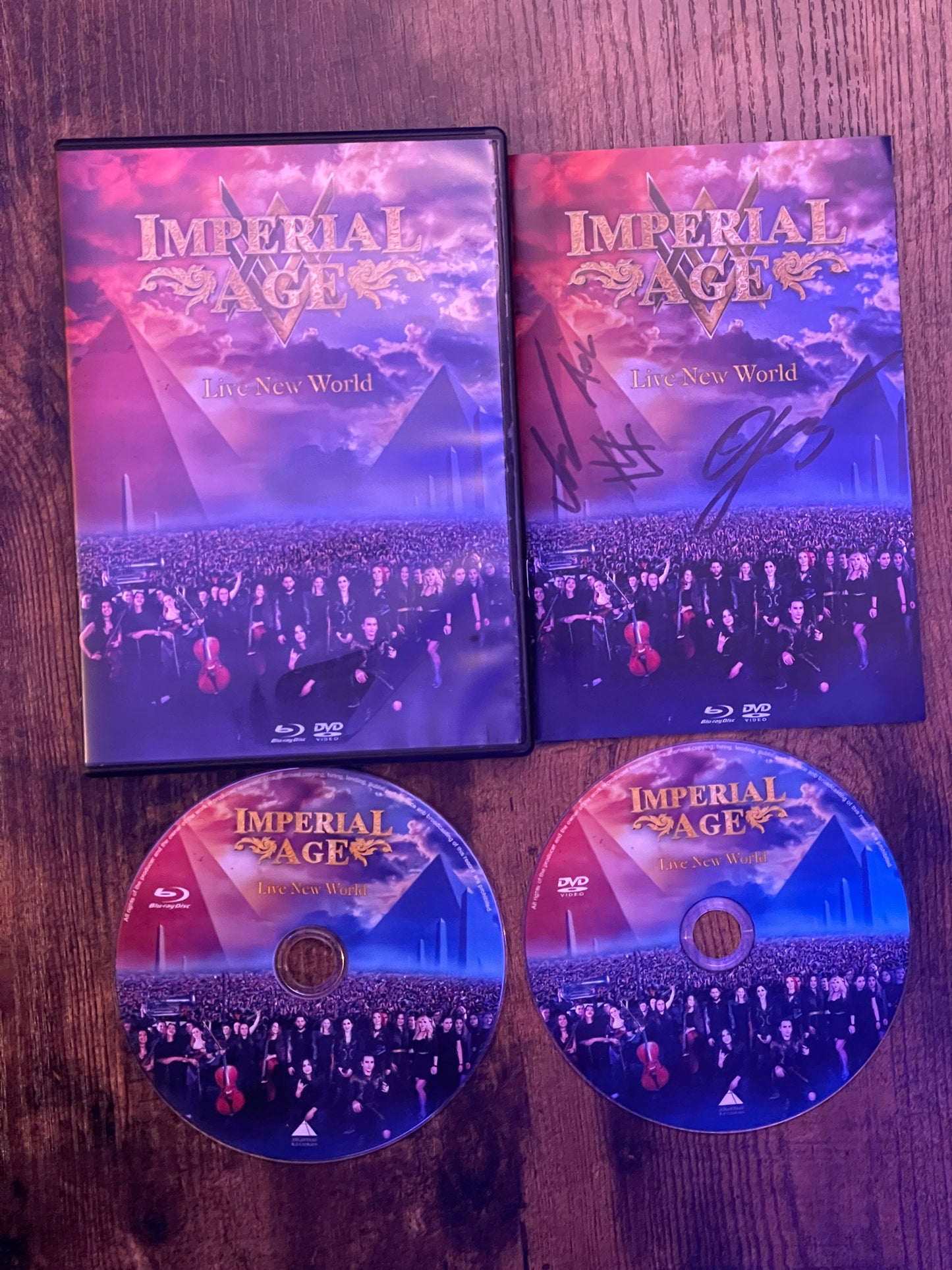 Live New World Signed BluRay & DVD
