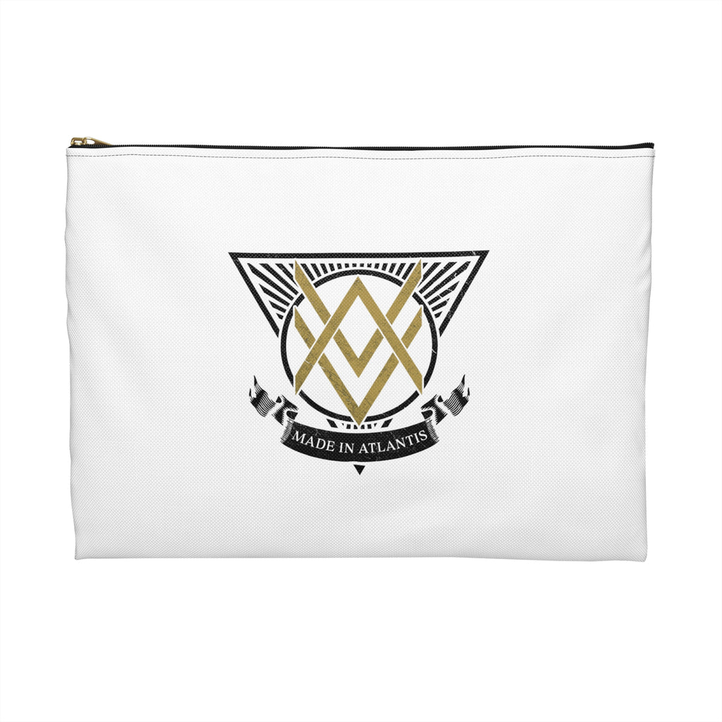 SUMMER COLLECTION - Accessory Pouch White (Gold-Black Print)
