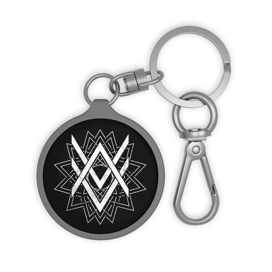 SUMMER COLLECTION - Keyring Tag Black (White Print)
