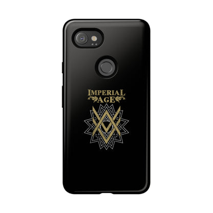SUMMER COLLECTION - Tough Google Pixel Case Black (Gold-White Print)