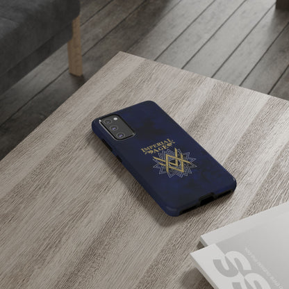 SUMMER COLLECTION - Tough Samsung Galaxy Case Navy (Gold-White Print)