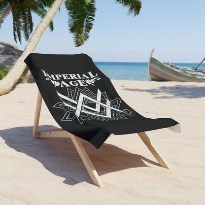 SUMMER COLLECTION - Beach Towel Black (White Print)