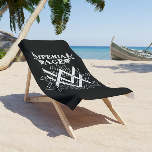 SUMMER COLLECTION - Beach Towel Black (White Print)