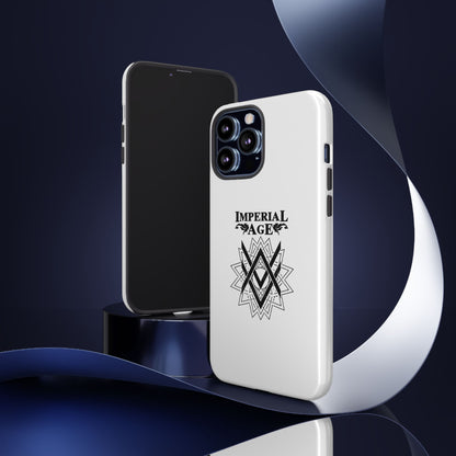 SUMMER COLLECTION - Tough iPhone Case White (Black Print)