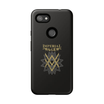 SUMMER COLLECTION - Tough Google Pixel Case Black (Gold-White Print)