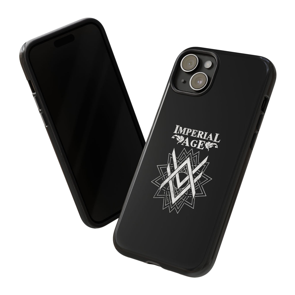 SUMMER COLLECTION - Tough iPhone Case Black (White Print)