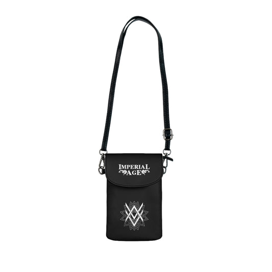 SUMMER COLLECTION - Strap Wallet Black (White Print)