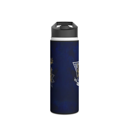 SUMMER COLLECTION - Steel Water Bottle Navy (Gold-White Print)