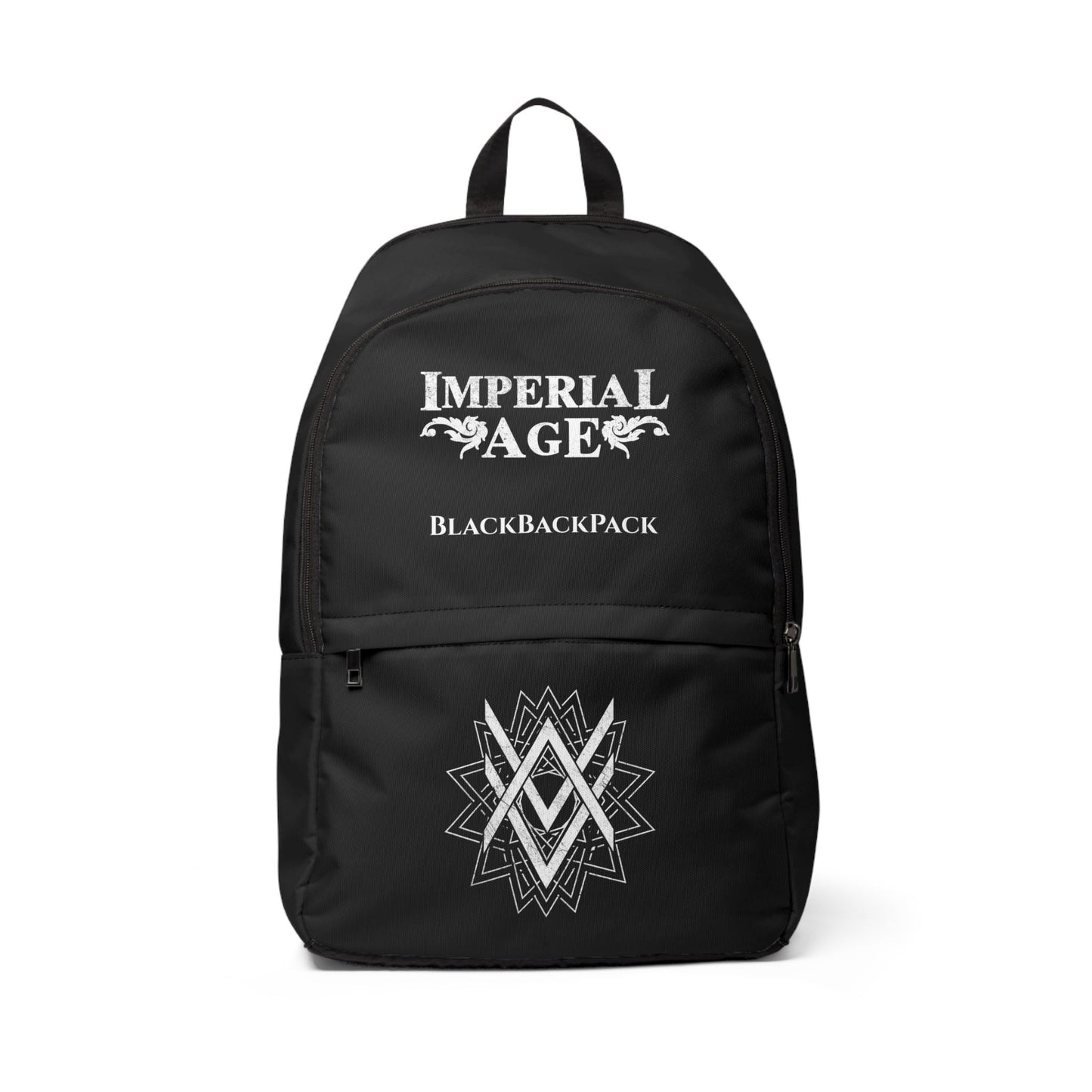 SUMMER COLLECTION - BlackBackPack (White Print)