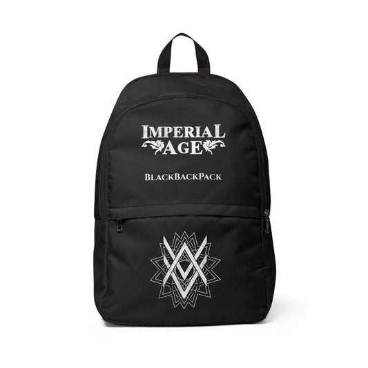 SUMMER COLLECTION - BlackBackPack (White Print)