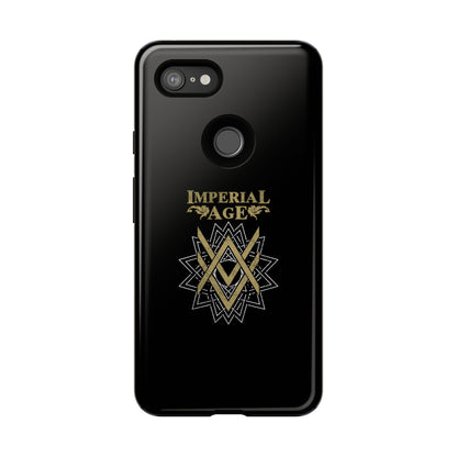 SUMMER COLLECTION - Tough Google Pixel Case Black (Gold-White Print)