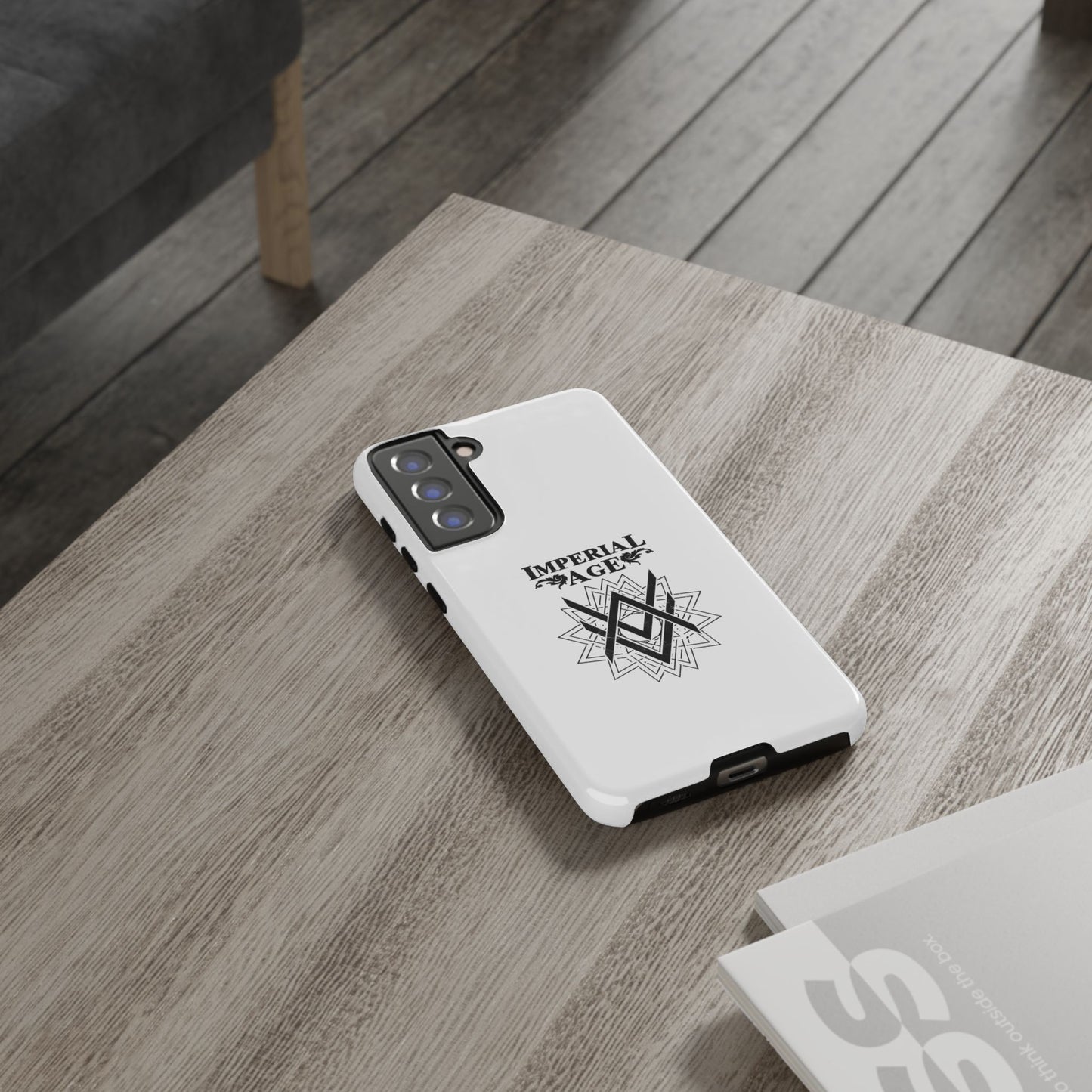 SUMMER COLLECTION - Tough Samsung Galaxy Case White (Black Print)
