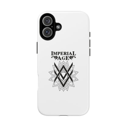 SUMMER COLLECTION - Tough iPhone Case White (Black Print)