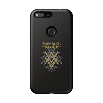 SUMMER COLLECTION - Tough Google Pixel Case Black (Gold-White Print)