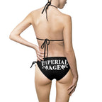 SUMMER COLLECTION - Women's Bikini Swimsuit Black (White Print)