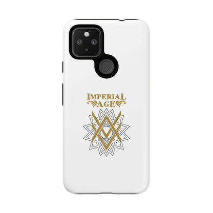 SUMMER COLLECTION - Tough Google Pixel Case White (Gold-White Print)