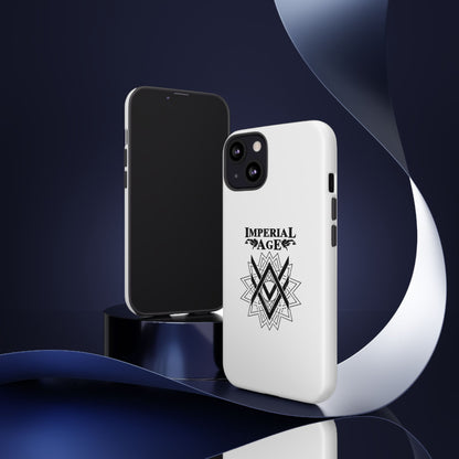 SUMMER COLLECTION - Tough iPhone Case White (Black Print)