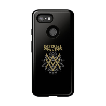 SUMMER COLLECTION - Tough Google Pixel Case Black (Gold-White Print)