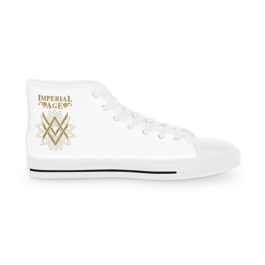 SUMMER COLLECTION - Men's Sneakers White (Gold Print)