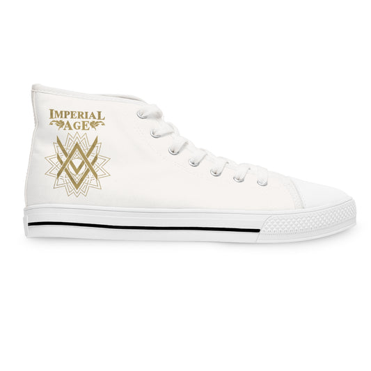 SUMMER COLLECTION - Women's Sneakers White (Gold Print)