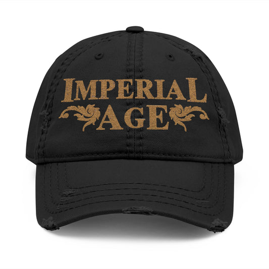 SUMMER COLLECTION - Distressed Cap (Gold Embroidery)
