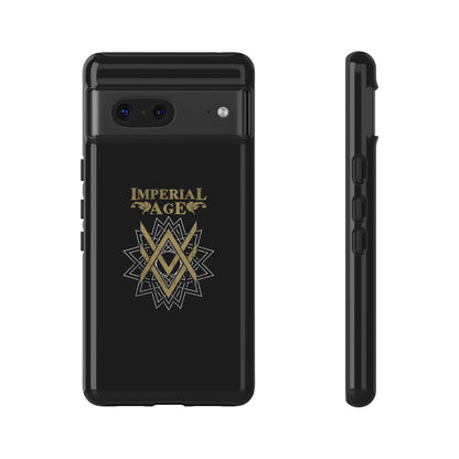 SUMMER COLLECTION - Tough Google Pixel Case Black (Gold-White Print)