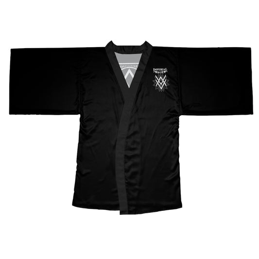 SUMMER COLLECTION - Women's Robe Black (White Print)