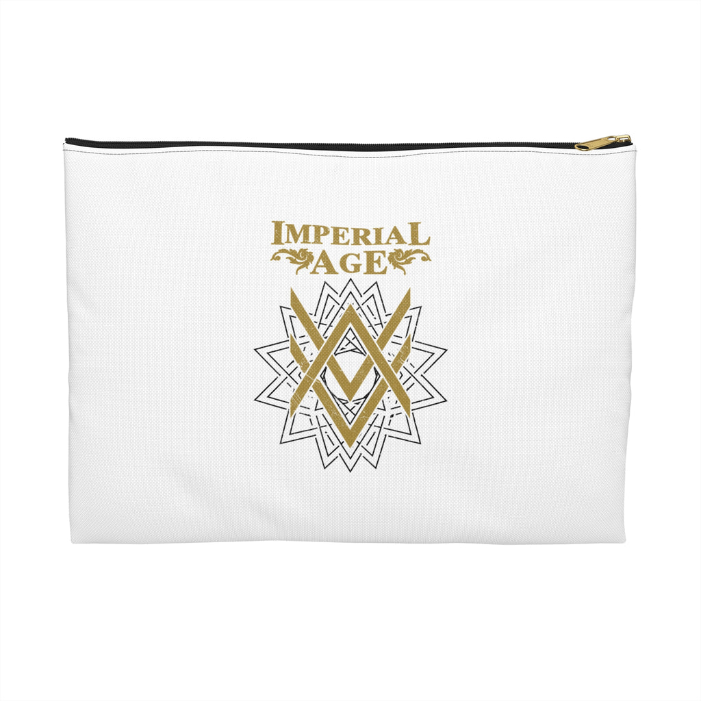 SUMMER COLLECTION - Accessory Pouch White (Gold-Black Print)