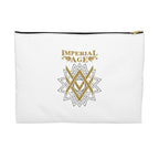 SUMMER COLLECTION - Accessory Pouch White (Gold-Black Print)