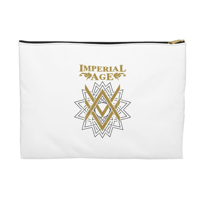 SUMMER COLLECTION - Accessory Pouch White (Gold-Black Print)