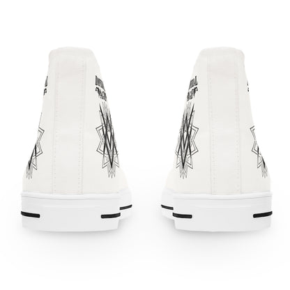 SUMMER COLLECTION - Women's Sneakers White (Black Print)