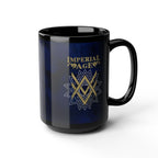 SUMMER COLLECTION - Black Mug 0.44 Navy (Gold-White Print)
