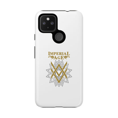 SUMMER COLLECTION - Tough Google Pixel Case White (Gold-White Print)